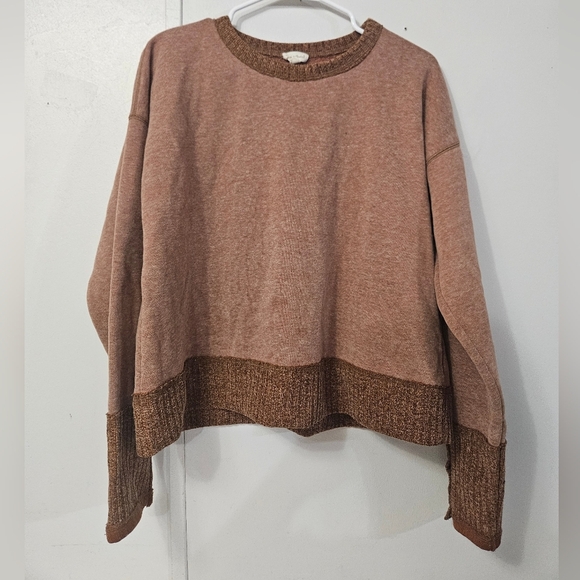 Hem&thread Rust/brown Cropped Sweatshirt! - Picture 1 of 5